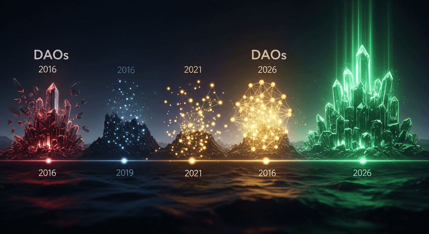 The Complete History of DAOs: From $150M Disaster to $40B Ecosystem