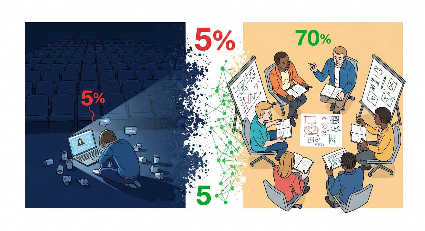 5% vs 70% Completion Contrast