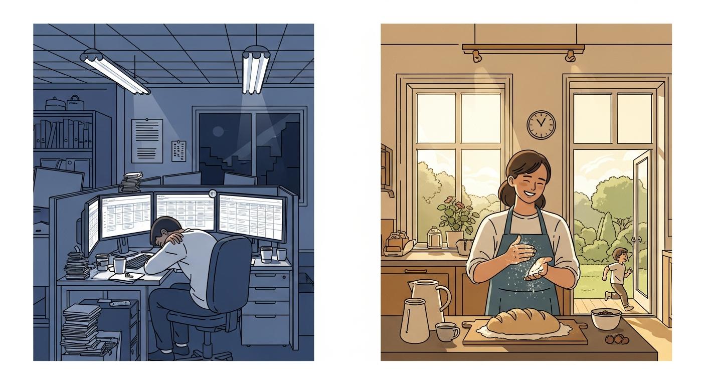 Before and After - The Contrast of Corporate Life vs. Flourishing