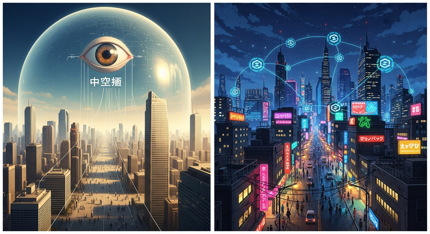 Decentralized vs. Centralized Worlds